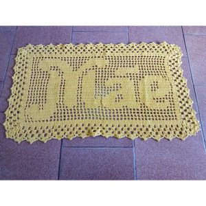 Tapete de croche quadrado