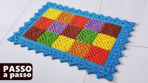 Tapete de croche colorido