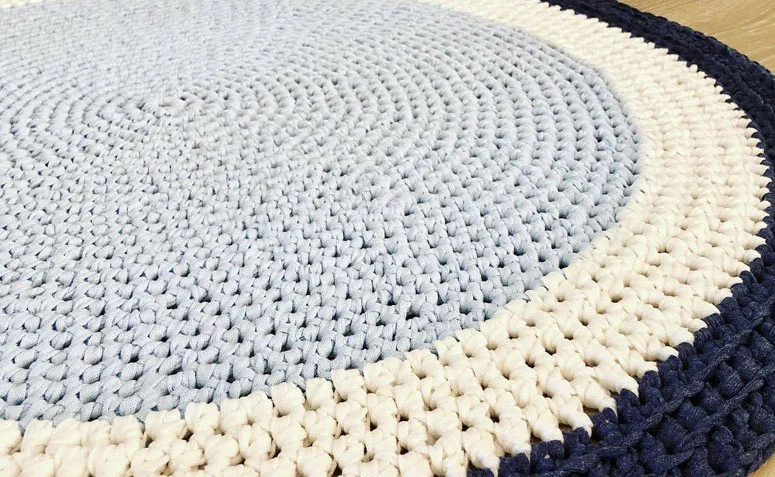 como fazer tapete de croche